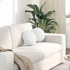 Seat Cushions 2 pcs White Ø30 x 13 cm Fabric