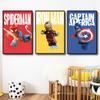 Disney Marvel Плакат Супергерой Классический Фильм Мстители Мультфильм Фигурка Настенная Живопись Холст Картины Печати Украшение Детской Комнаты