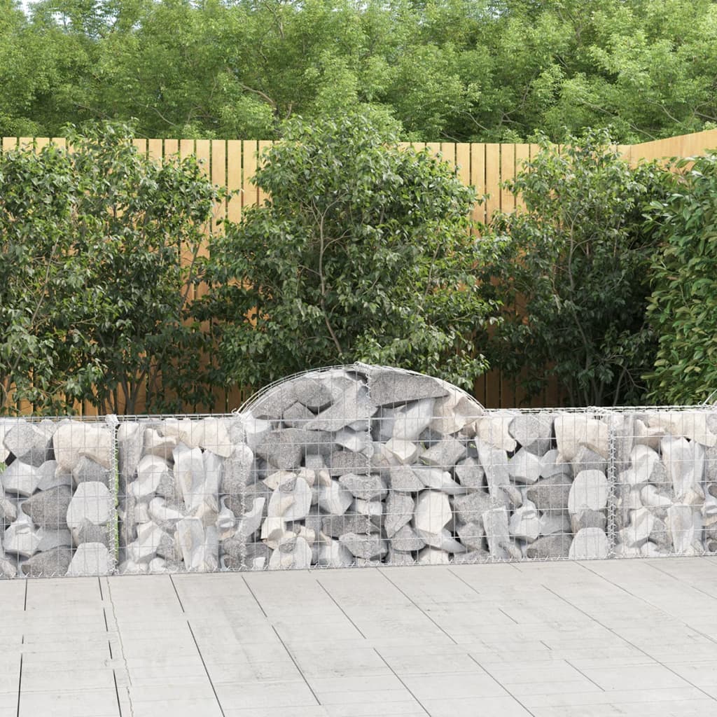 Vidaxl Kosze Gabionowe, 14 Szt, 200X30X60/80 Cm, Galwanizowane Żelazo