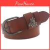 Leather Handcrafted Twoply Belt With Pin Buckle For Daily Casual Fashion Use