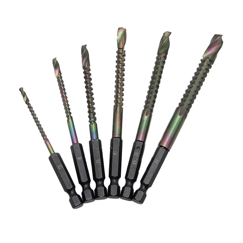 Шестигранный зубчатый Спиральный сверло деревообработка прямой хвостовик расширение отверстия канавка DIY неправильное отверстие сплав резка электроинструмент аксессуар