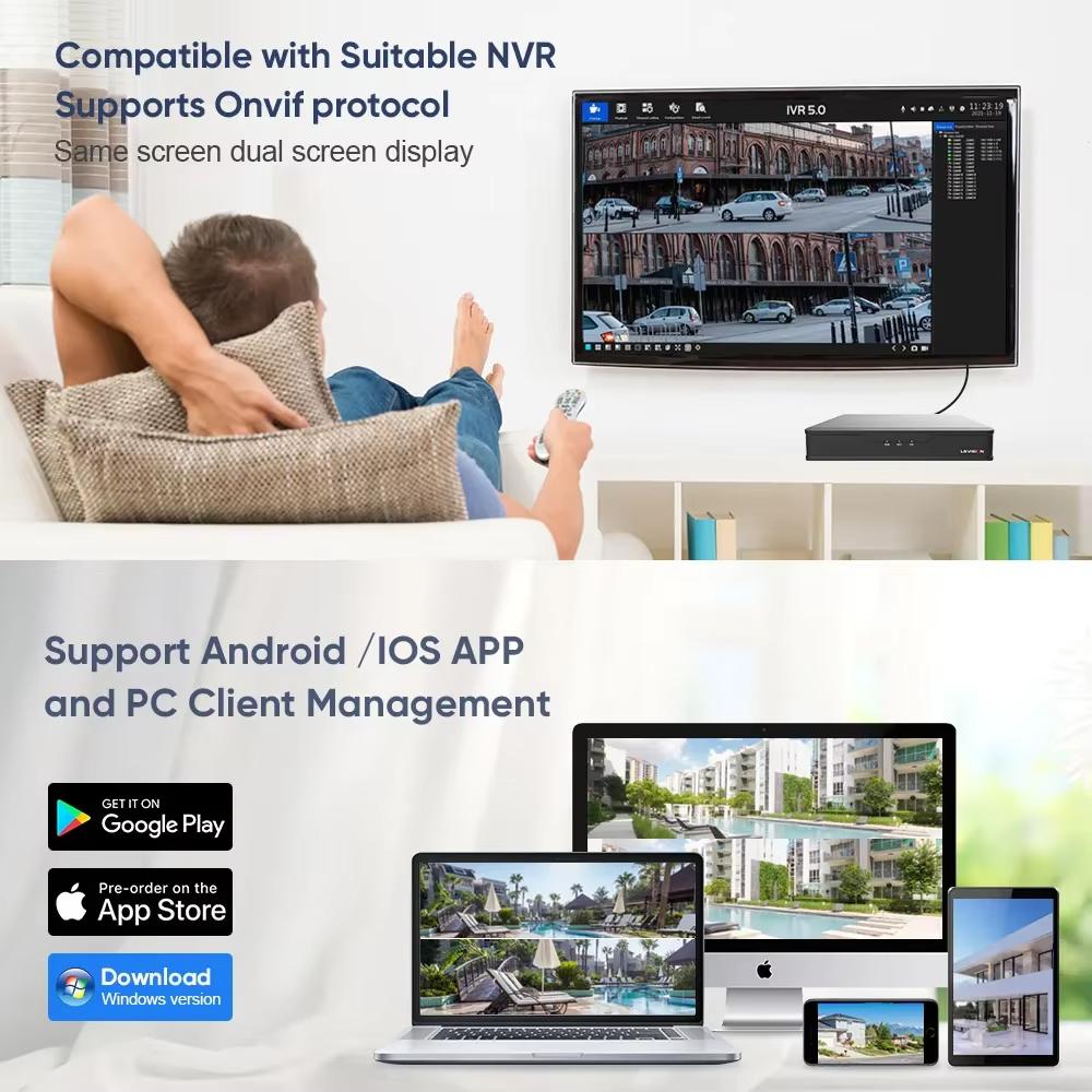 LS VISION 6 МП Реальный 36-кратный оптический зум WIFI камера Уличная Двухобъективная PTZ Обнаружение гуманоида Цветное ночное видение Камера наблюдения IP Камера Приложение iCSee