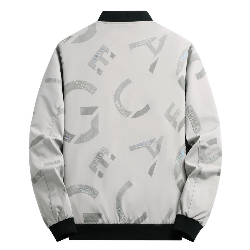 Куртка мужская осенне-зимняя новая корейская версия повседневной универсальной подростковой трендовой верхней спортивной куртки с принтом