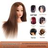 Apprentice Hair Styling Mannequin Head with Real Hair for Perming, Curling, and Makeup Practice