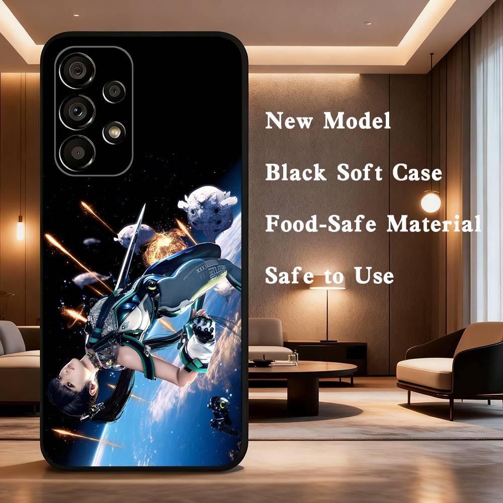 Чехол для телефона Game Stellar Blade для Samsung Galaxy A73,31,32,72,41,J7,8,9,53,52,71,22,Note Мягкий черный силиконовый чехол