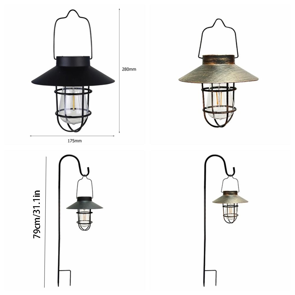 Винтажный солнечный фонарь Ретро светодиодная масляная лампа Садовое украшение Ландшафтный свет Уличный