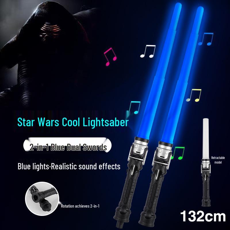 Men's & Children's Telescopic Seven-Color Laser Sword - Flashing Light for Street Vending & Night Markets