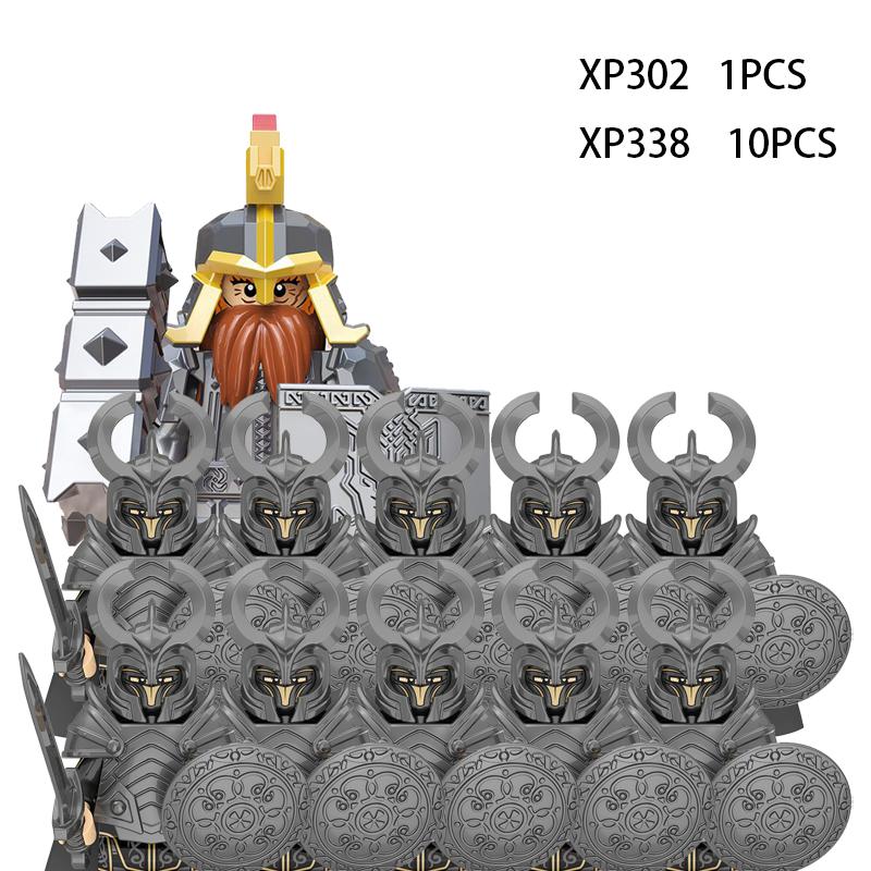 Medieval Elf Rohan Soldiers Guard Army Lotr Action Figures Mini Bricks Doll Assemble Building Blocks DIY Toys for Kid Gifts