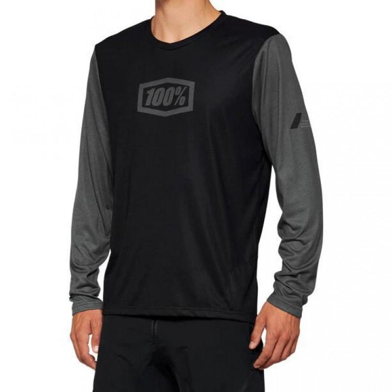 Mens Long Sleeve Quick-Dry Breathable Cycling Jersey Mountain Bike Motorbike Hiking Crew Neck Use