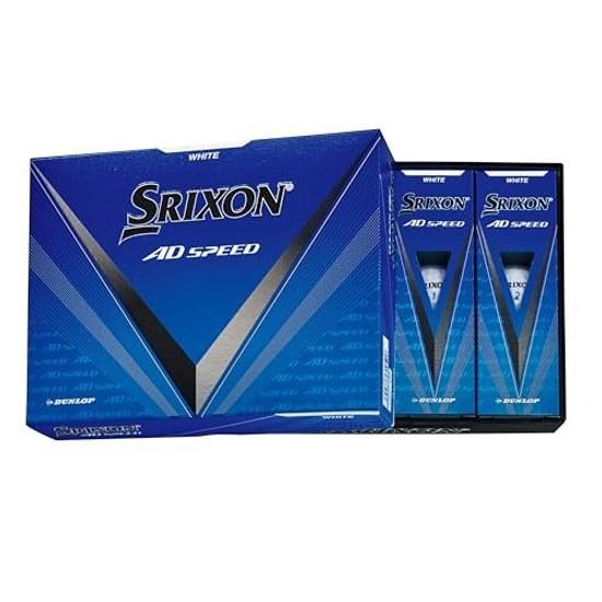 Dunlop Golf Balls SRIXON AD SPEED3 2024 Model 1 Dozen (12 Pieces) White Sports Outdoors