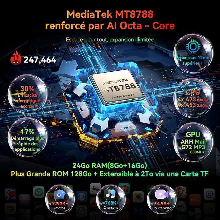 Téléphone Portable Incassable Blackview BV5300 Plus(NFC) Android 13 6,1" (8+16)Go+128Go/SD 2To 6580mAh 13MP IP68 Dual SIM - Noir