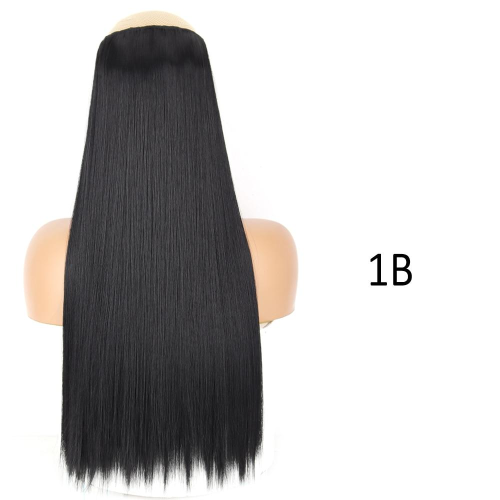MISS WIG Длинные и гладкие синтетические накладные волосы с 5 зажимами, цельный 32-дюймовый шиньон, черные, светлые накладные волосы для женщин