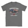 Operation Epic Fury American Flag Graphic Patriotic Jet Fighter TShirts for Unisex  Fashion  Tees Round Neck Short Sleeve Tops