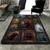 Highland Cow Gallery Pattern Rug Floor Mat for Living Room or Bedroom Soft and Comfortable Carpet a Gift for Birthday and Holiday.