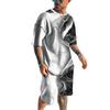 Men's T-Shirt and Shorts Tracksuit Set Plus Size 3D Printed Short Sleeve O Neck Colorful Atmosphere 2 Piece