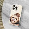 Painting Art Shih Tzu Phone Case For iPhone 16,15,14,13,12,11 Pro,Max,Plus,X,XS,XR,SE,Mini Transparent Soft Cover