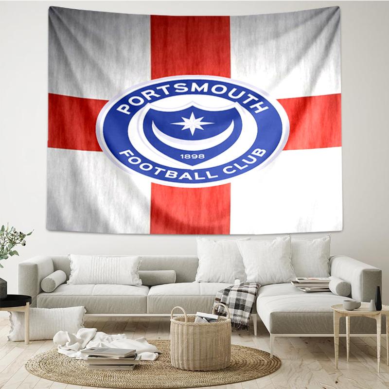 1PC Ports Fc Crest Printed Tapestry Room Decoration Wall Hanging for Living Room Bedroom, dormitory, Birthday and Christmas gifts