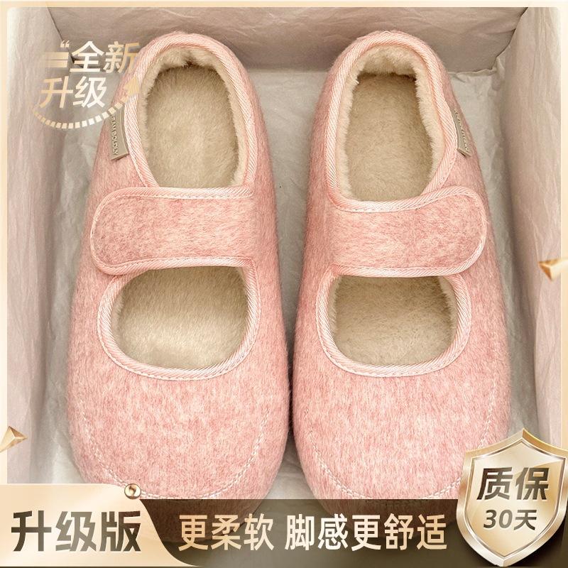 Xiaoxiangfeng round head thick-soled Mary Jane single shoes women's 2026 new autumn and winter retro velvet heightening Birkenstocks