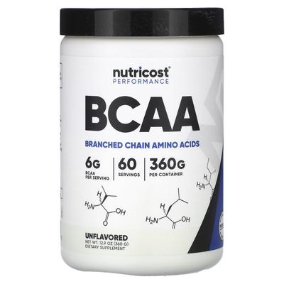Спортивные результаты, BCAA, Без вкуса, 12,9 унций (360 г)