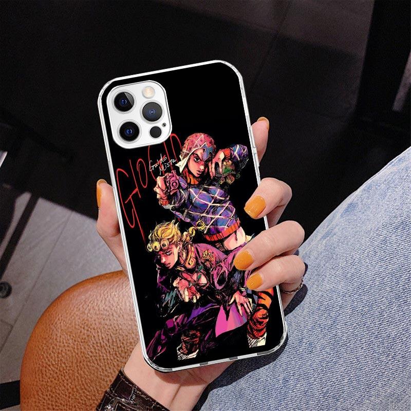 Чехол для телефона JoJo's Bizarre Adventure Golden Wind Для iPhone 17 Air 16 Pro Max 16E 15 + 14 Plus 11 12 13 Mini 7 8 SE Подарок Print Co