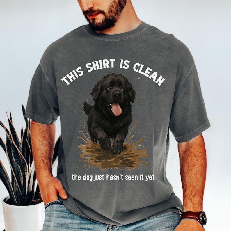 Футболка Ньюфаундленд Смешная футболка с собакой Подарок для любителя питомцев Собачий юмор День матери День отца Унисекс футболка Винтажная футболка Хлопковые футболки