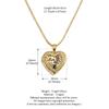 Heart Shaped Photo Locket Necklace Elliptical Pattern Rose Pendant Memory  Jewelry Gift
