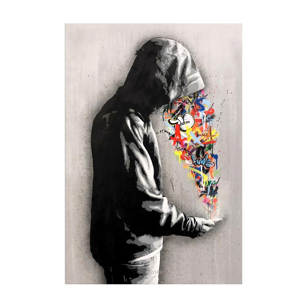 Уличные граффити, настенные художественные картины, постеры с сердечками, современная абстрактная фреска, популярные произведения искусства для печати на холсте, галерея домашнего декора