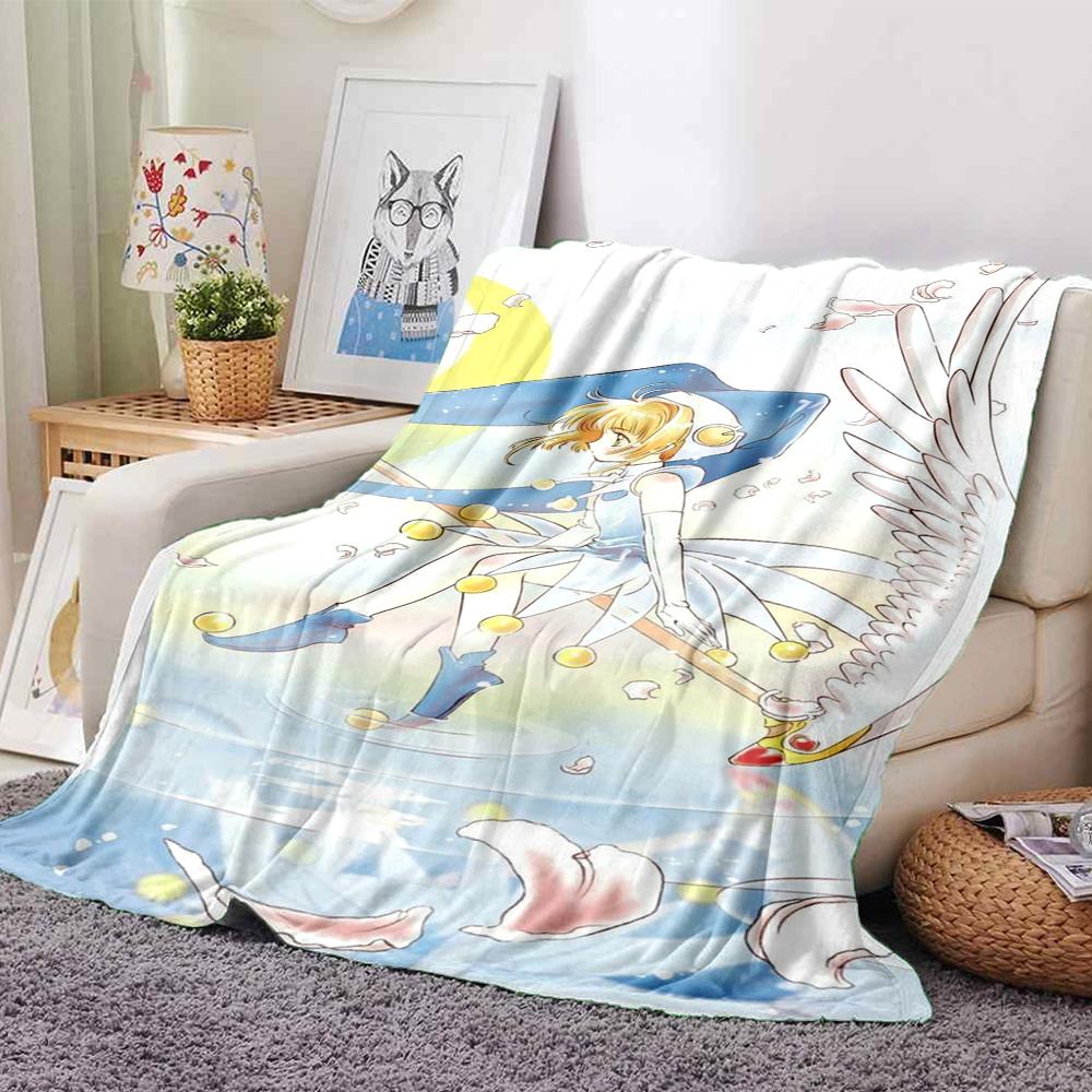 1Pc Cardcaptor Sakura Magic Circle Blanket For Couch Bed Plush Cozy Fuzzy Blanket Super Soft Warm Blankets For Fall And Winter 0918230