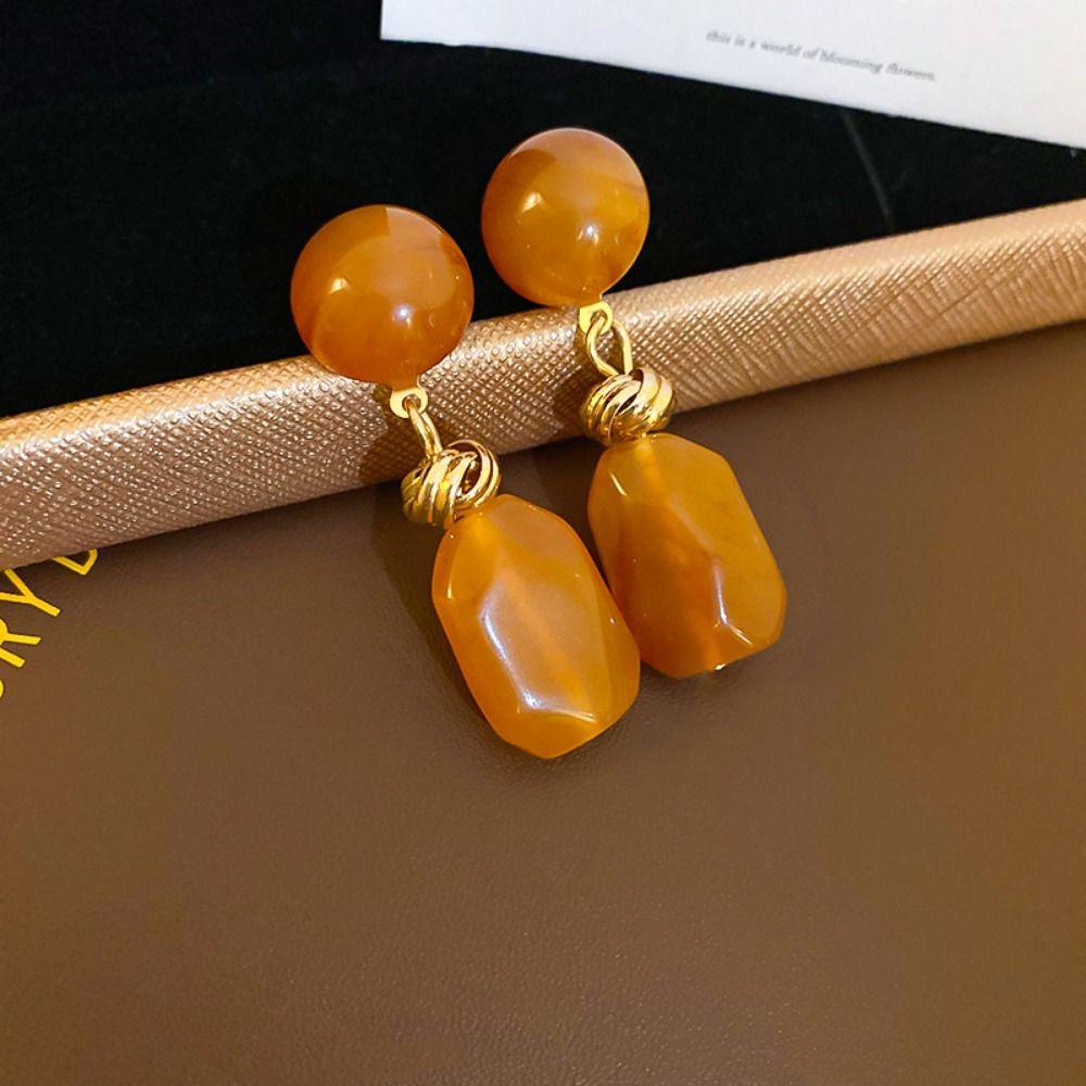 Элегантные длинные серьги-капли, французские винтажные украшения для ушей, повседневная одежда, серьги-гвоздики для женщин