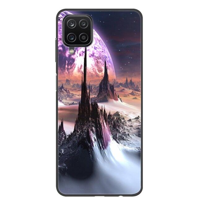 Чехол для Samsung A12, 2021, черные мягкие силиконовые чехлы из ТПУ для телефонов Samsung Galaxy A12 M12, чехол с крутым дизайном, чехол-бампер A 12