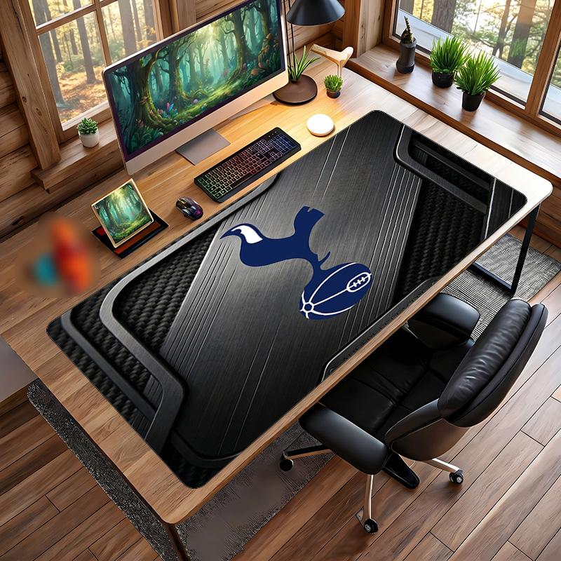 Большой коврик для мыши с принтом Tottenham Hotspur, нескользящий мягкий резиновый игровой коврик для стола, декор для офисного ноутбука, компьютера