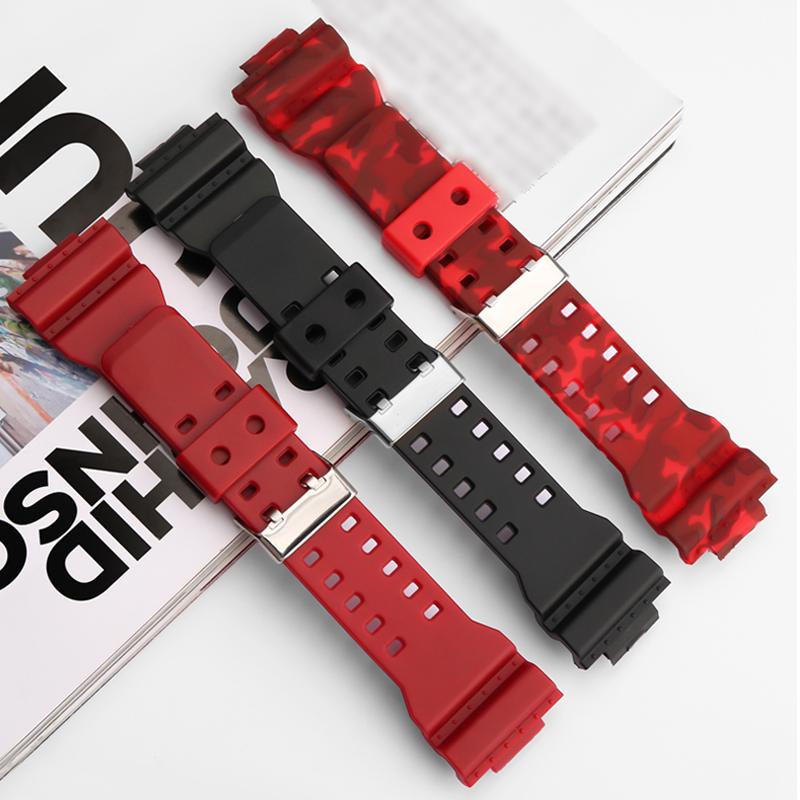 16 мм силиконовый ремешок для часов Casio G-Shock GA-110 GA-100 GA-120 GA-900, камуфляжный, резиновый, водонепроницаемый, мужской ремешок-браслет