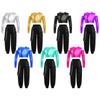 Kids Girl Hip Hop Clothes Set Streetwear Jazz Dance Performance Costume Crop Top Blouse Pants Suit