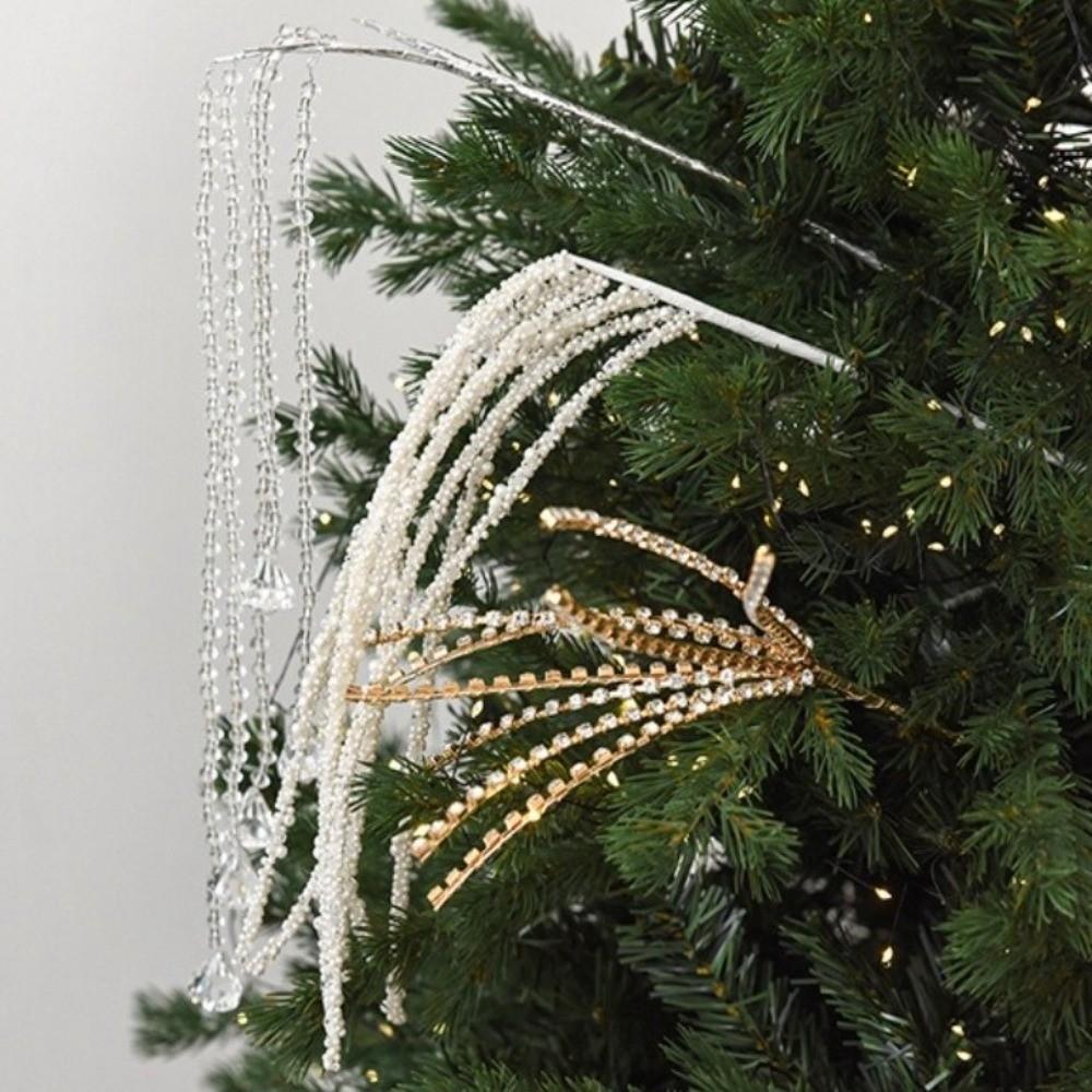 Crystal Dangle Christmas Crystal Spray Pick Artificial Christmas Spray Holiday Wedding Decor