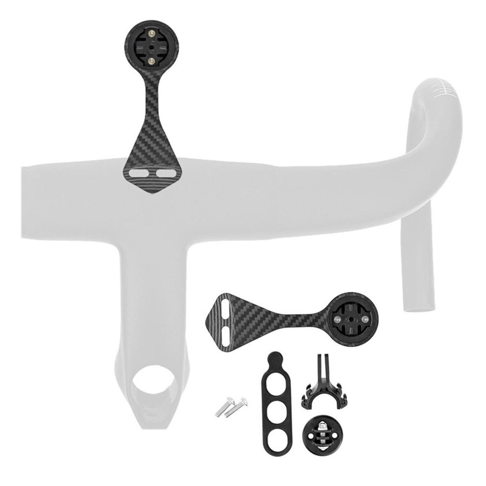 Bike Computer Mount Out Front Mount Carbon Fiber Bicycle Speedometer Bracket for Mountain Bike Road Bike Handlebar