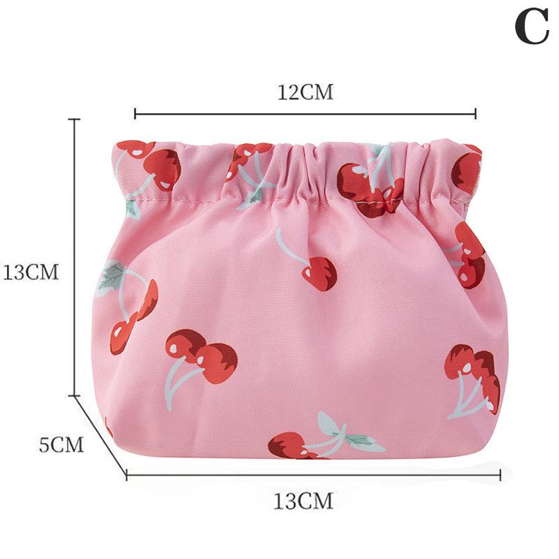 Цветочный карман косметичка ткань Оксфорд эластичные самозакрывающиеся мешочки кошелек для монет для макияжа помады наушников ювелирных изделий органайзер