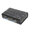 USB VGA KVM-переключатель 4 порта USB VGA KVM-переключатель-селектор для 4 ПК с общим 1 дисплеем 3 USB-устройствами Клавиатура Мышь Принтер
