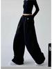 Women's 2025 Gray Wide-Leg Sweatpants - Spring/Autumn Casual, Straight-Leg Style