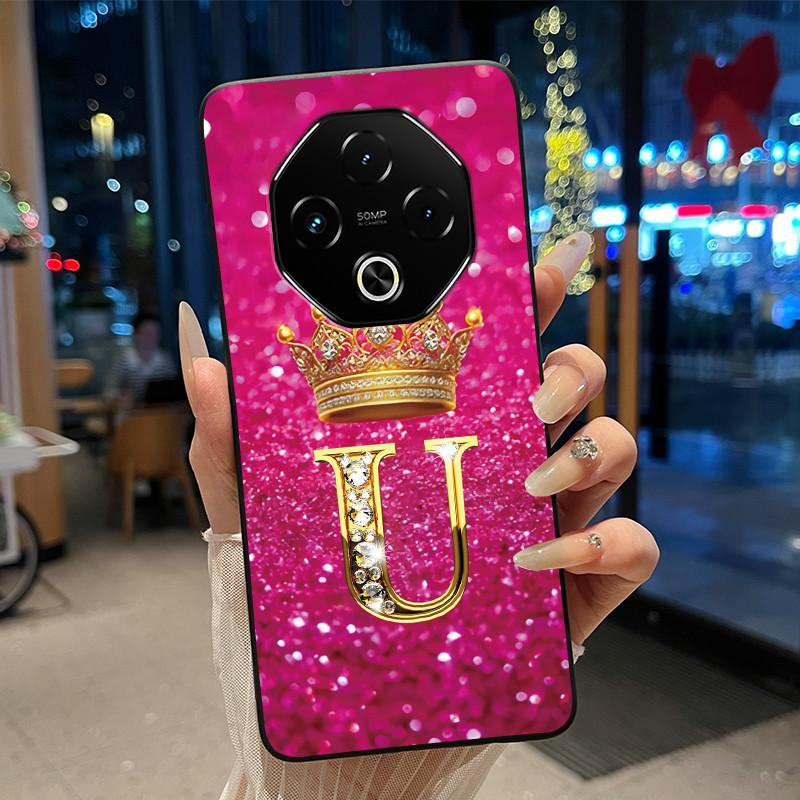 Ударопрочный Чехол Для Umidigi G100 Pro/G100 5G Мягкий Силикон Черный Корпус Модный Счастливая Буква Узор Корона Конфетный Чехол Для Пары