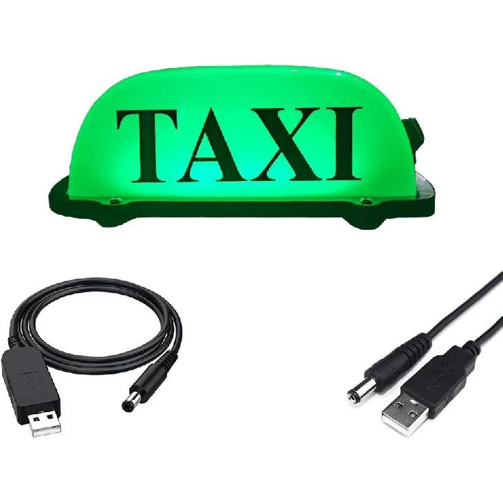 Световая табличка такси на USB-аккумуляторе, Световая табличка такси на крышу с магнитом, Водонепроницаемая световая табличка на крышу такси