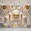 Mosque Theme Ramadan Eid Mubarak Decoration Backdrop Banner Family Room Photo Background Party Decors Moon Star Background Eid Al Adha
