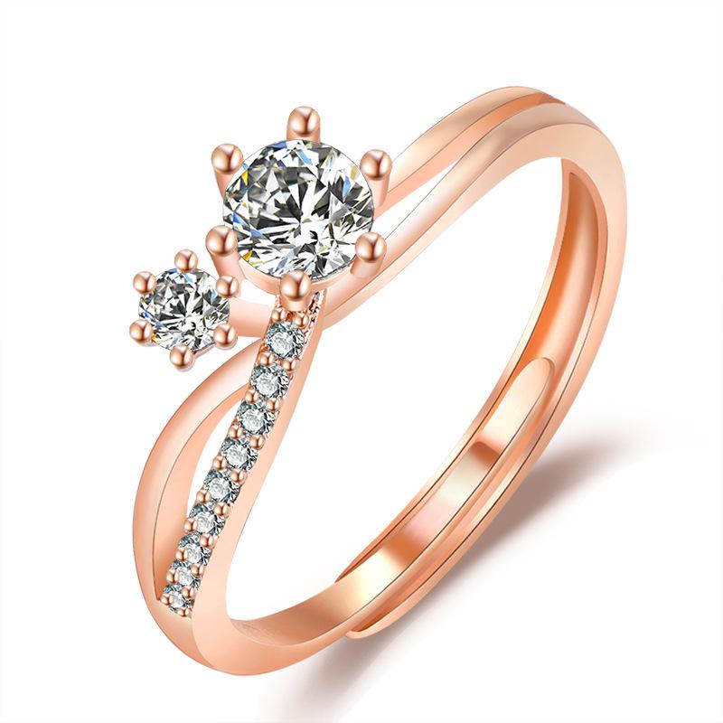 Кольцо с корейским цирконием Twist Arm Fairy Wish Ring - уникальный дизайн указательного пальца