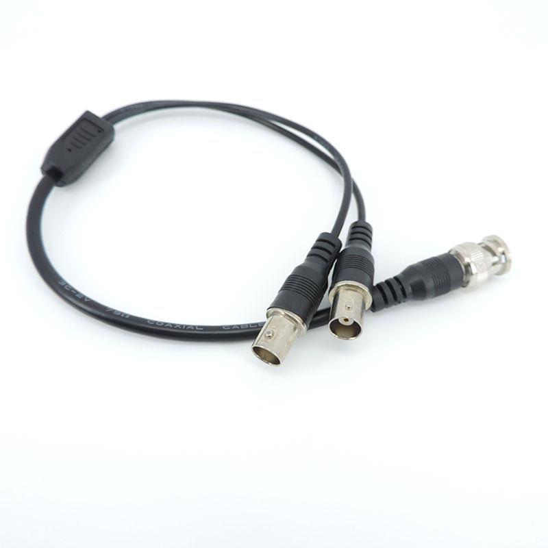 1 BNC Male to 2 way BNC Female Splitter Video Cable Cord Connector Adapter Wire Для удлинительного провода для камеры видеонаблюдения