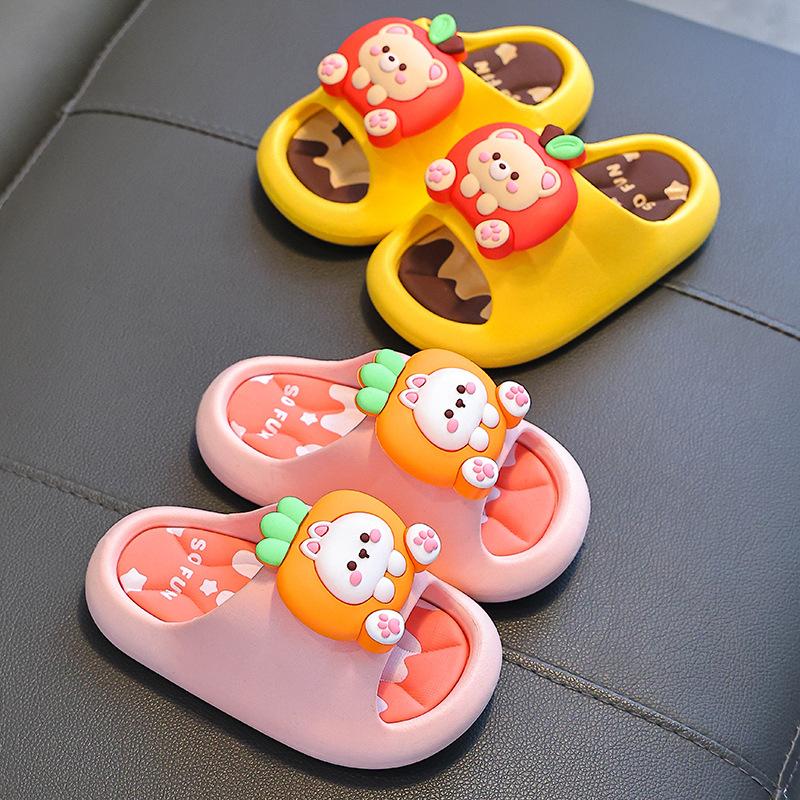 Children's Summer Sandals Boys and Girls Non-Slip Soft Sole Bathroom Shower Parent-Child Small Medium Large Kids Beach Sandals