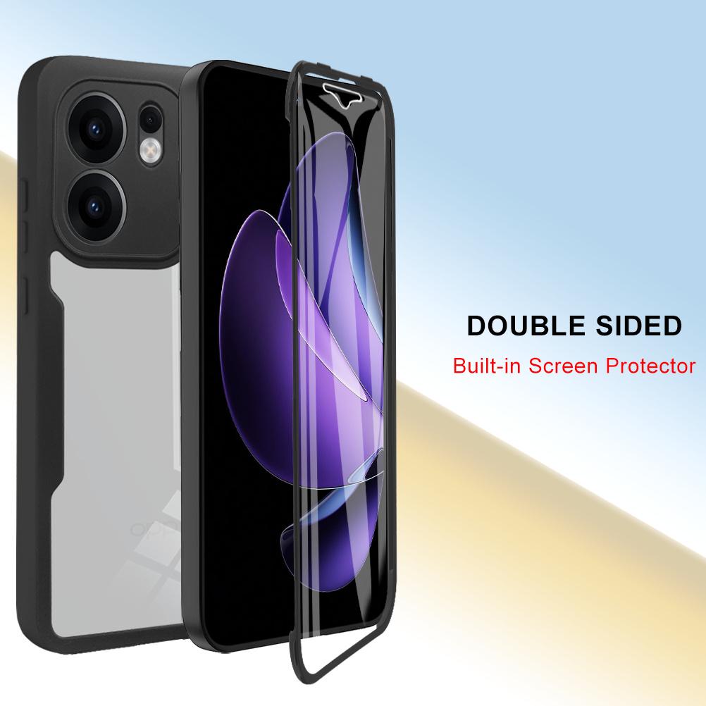 Для Oppo Reno13 F 5G/Reno13 F 4G Чехол Акрил+ТПУ Прозрачная накладка для телефона с ПЭТ защитной пленкой для экрана