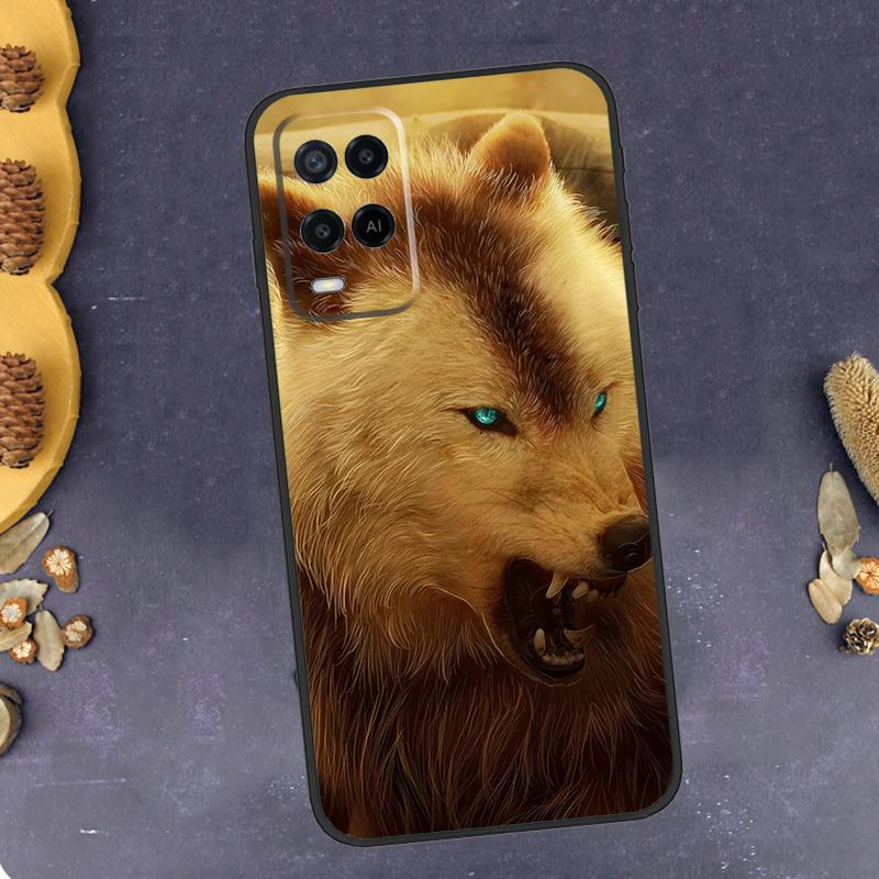 Чехол для телефона "Злой Волк" для Oppo A96 A16 A76 A78 A58 A18 A38 A98 A17 A77 A80 A40 A60 A74 A94 A54 A15 A57S