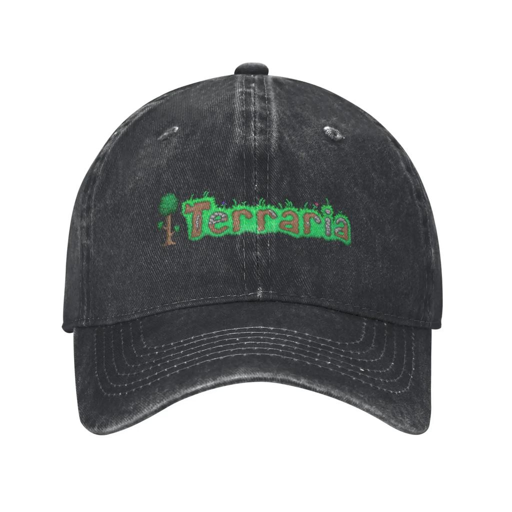 Летняя Бейсболка с Логотипом Игры Terraria Кепка Тракер с Вышивкой Дизайн Горячая Распродажа Washed Кепки для Мужчин Женщин Унисекс Повседневные Танцы Теннис Скейтбординг Бейсболки