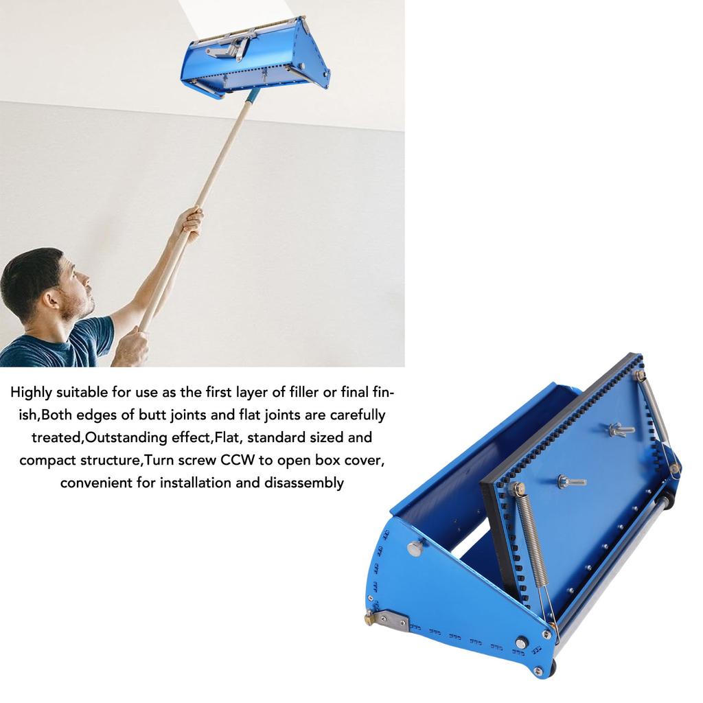 Drywall Flat Finishing Box 12in Wallboard Sheetrock Plastering Scraping Tool for Home Wall Painting Finishing