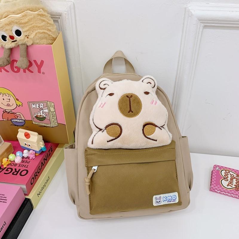 Crayon Shin Chan Capybara Pattern Kids Backpack Breathable Schoolbag Cute Gift