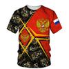 Russia Men's T-shirts Casual Loose Round Neck Russian Flag Short Sleeved Tops Tees Men's Clothing Oversized T-shirt Streetwear